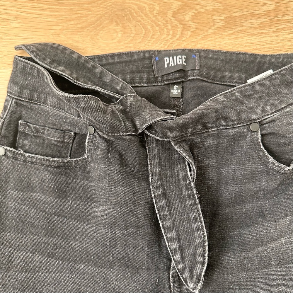 CROPPED PAIGE DENIM - SIZE 27 - BLACK - EXCELLENT CONDITION! - Picture 8 of 9